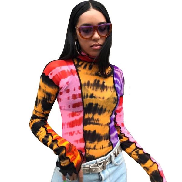2020 summer women fashion printed patchwork high collar long sleeve sunscreen t-shirt, White
2020 summer women fashion printed patchwork high collar long sleeve sunscreen t-shirt, White
