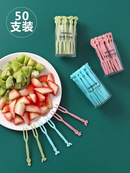 other dinnerware creative fruit fork set 50 pcs/lot disposable plastic mini picks kichen accessories cake dessert forks
other dinnerware creative fruit fork set 50 pcs/lot disposable plastic mini picks kichen accessories cake dessert forks