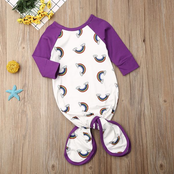 newborn baby rainbow long sleeve sleeping bag swaddle wrap blanket