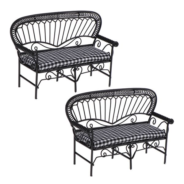 2 pieces 1:12 scale dollhouse metal garden bench outdoor double seat iron bench kids pretend play toys
2 pieces 1:12 scale dollhouse metal garden bench outdoor double seat iron bench kids pretend play toys