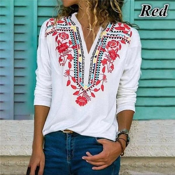 long sleeve african style female clothing fashion style casusal floral print loose womens tshirts 2020ss desinger tees v neck spring summer, White
long sleeve african style female clothing fashion style casusal floral print loose womens tshirts 2020ss desinger tees v neck spring summer, White