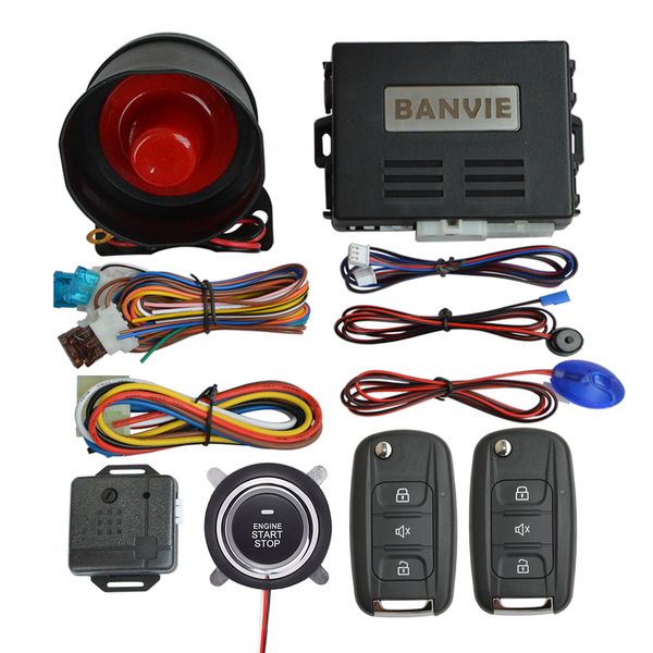 banvie car security alarm system with remote engine start & push to start sbutton, keyless entry central control door lock
banvie car security alarm system with remote engine start & push to start sbutton, keyless entry central control door lock