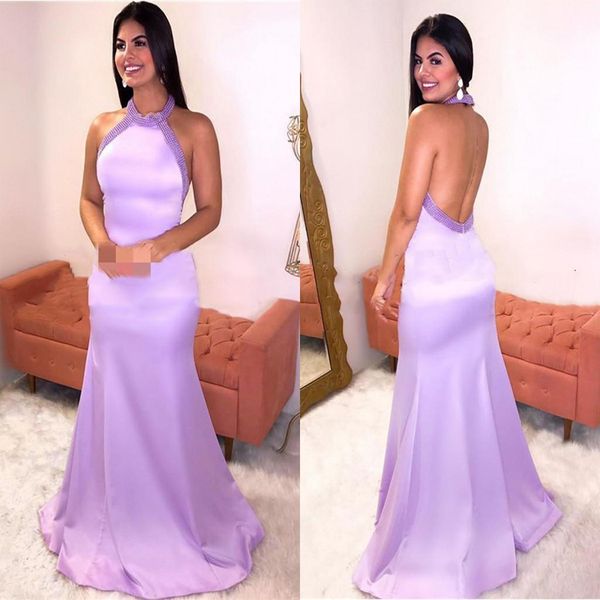 2020 lilac mermaid evening dresses halter backless sweep train beads long women formal prom party gowns robes de soirée abendkleider, Black;red
2020 lilac mermaid evening dresses halter backless sweep train beads long women formal prom party gowns robes de soirée abendkleider, Black;red