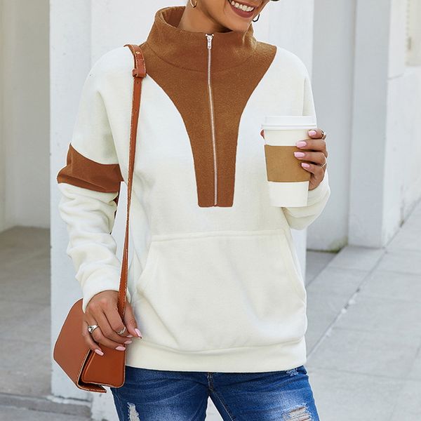 winter casual pullovers women's zipper stitching long-sleeved shirt loose casual autumn coat plus size new sudadera coat, Black;red
winter casual pullovers women's zipper stitching long-sleeved shirt loose casual autumn coat plus size new sudadera coat, Black;red