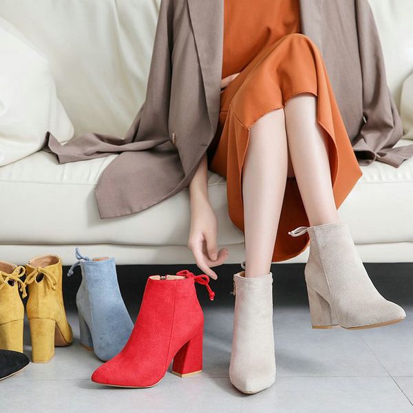 women zip ankle boots autumn new ladies high heel 8.5cm flock leather thick high heels female fashion spring shoes a63-41 jy, Black
women zip ankle boots autumn new ladies high heel 8.5cm flock leather thick high heels female fashion spring shoes a63-41 jy, Black