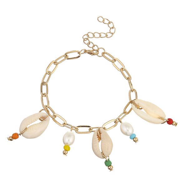 2 style summer beach vacation style link chain bracelet with shell cherry pendant bracelet for women, Black
2 style summer beach vacation style link chain bracelet with shell cherry pendant bracelet for women, Black