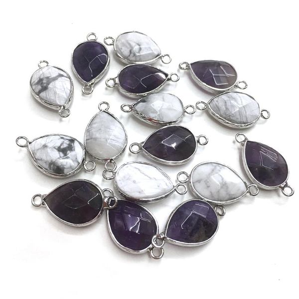 drop-shaped silver-plated edge purple quartzs pendant necklace reiki healing natural stone amulet diy jewelry gift size 15x26mm, Bronze;silver
drop-shaped silver-plated edge purple quartzs pendant necklace reiki healing natural stone amulet diy jewelry gift size 15x26mm, Bronze;silver