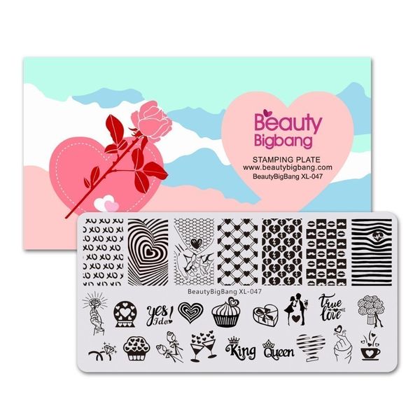 beautybigbang stamping nail stamping plate valentine's day heart love geometry heart gift striped pattern stainless stee, White
beautybigbang stamping nail stamping plate valentine's day heart love geometry heart gift striped pattern stainless stee, White