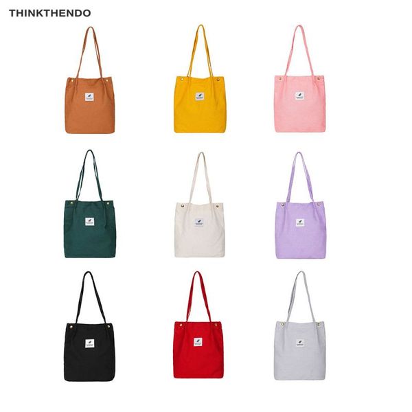 thinkthendo 2019 new fashion women canvas tote ladies casual solid color shoulder bag reusable shopping beach bags
thinkthendo 2019 new fashion women canvas tote ladies casual solid color shoulder bag reusable shopping beach bags