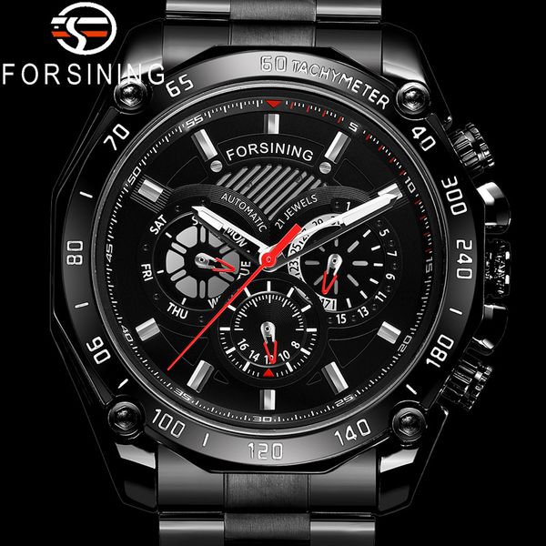 forsining automatic mechanical men wristwatch sport male clock black stainless steel man watch 6910, Slivery;brown
forsining automatic mechanical men wristwatch sport male clock black stainless steel man watch 6910, Slivery;brown