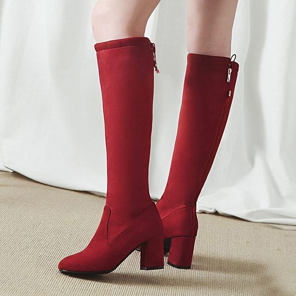 aiweiyi faux suede leather woman knee high boots round toe block high heels zipper platform shoes winter thigh boots botas, Black
aiweiyi faux suede leather woman knee high boots round toe block high heels zipper platform shoes winter thigh boots botas, Black