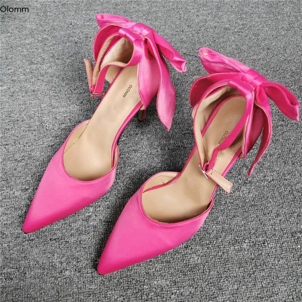 rontic women satin pumps thin high heels butterfly knot pumps pointed toe gorgeous fuchsia party shoes women plus us size 5-15, Black
rontic women satin pumps thin high heels butterfly knot pumps pointed toe gorgeous fuchsia party shoes women plus us size 5-15, Black