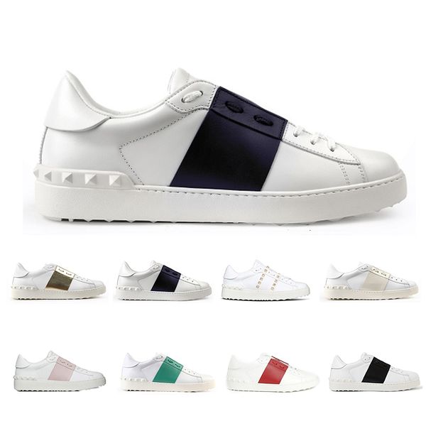 luxury designer shoes for men women rivet sliver black green pink stripe leather walking casual shoe size 36-46
luxury designer shoes for men women rivet sliver black green pink stripe leather walking casual shoe size 36-46