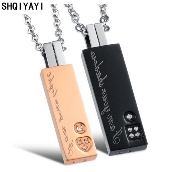 shqiyayi stainless steel couple necklace pendants fashion party jewelry for men wpmen valentine's day anniversary gift o776, Silver
shqiyayi stainless steel couple necklace pendants fashion party jewelry for men wpmen valentine's day anniversary gift o776, Silver