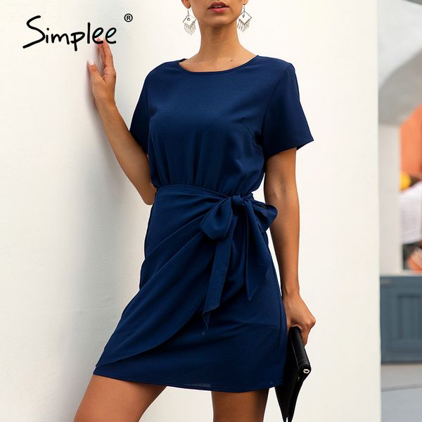 simplee elegant women office dress solild o-neck short sleeve wrap bow party dress summer ladies chic ruffled bodycon mini, Black;gray
simplee elegant women office dress solild o-neck short sleeve wrap bow party dress summer ladies chic ruffled bodycon mini, Black;gray