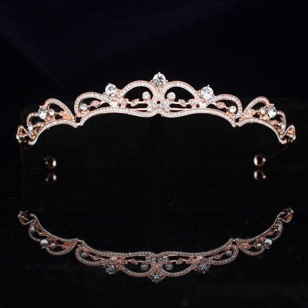 rose gold bridal tiara crown princess bride crystal diadem for women prom hair ornaments wedding bridal head jewelry accessories, Golden;white
rose gold bridal tiara crown princess bride crystal diadem for women prom hair ornaments wedding bridal head jewelry accessories, Golden;white