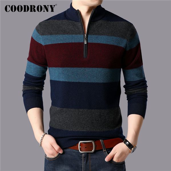 coodrony brand sweater men thick warm winter zipper turtleneck sweaters 100% merino wool pullover men cashmere pull homme 93033, White;black
coodrony brand sweater men thick warm winter zipper turtleneck sweaters 100% merino wool pullover men cashmere pull homme 93033, White;black