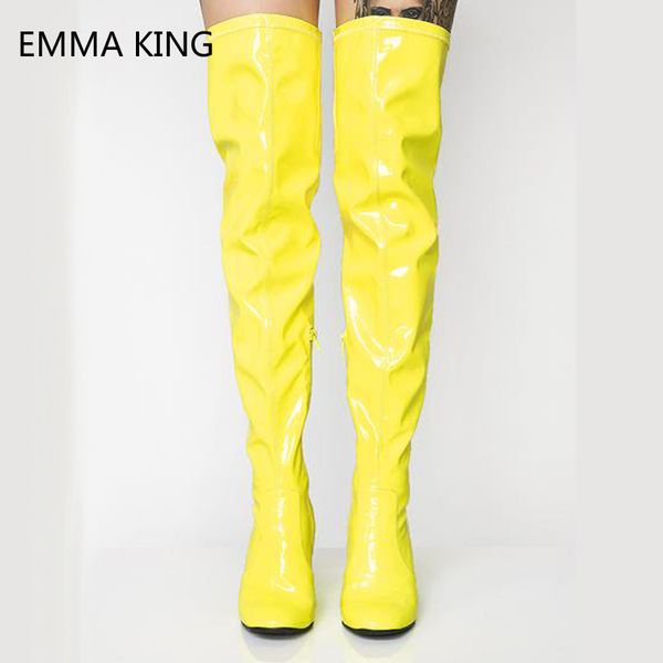 winter shoes woman high heels thick heel over the knee boots leather stretch thigh slim yellow green fashion ladies long boots, Black
winter shoes woman high heels thick heel over the knee boots leather stretch thigh slim yellow green fashion ladies long boots, Black