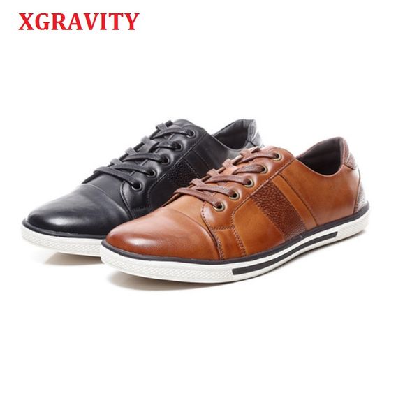 xgravity 2019 summer autumn men's casual genuine leather flat shoes round toe comfortable mix color leisure shoes casual a169, Black 
xgravity 2019 summer autumn men's casual genuine leather flat shoes round toe comfortable mix color leisure shoes casual a169, Black