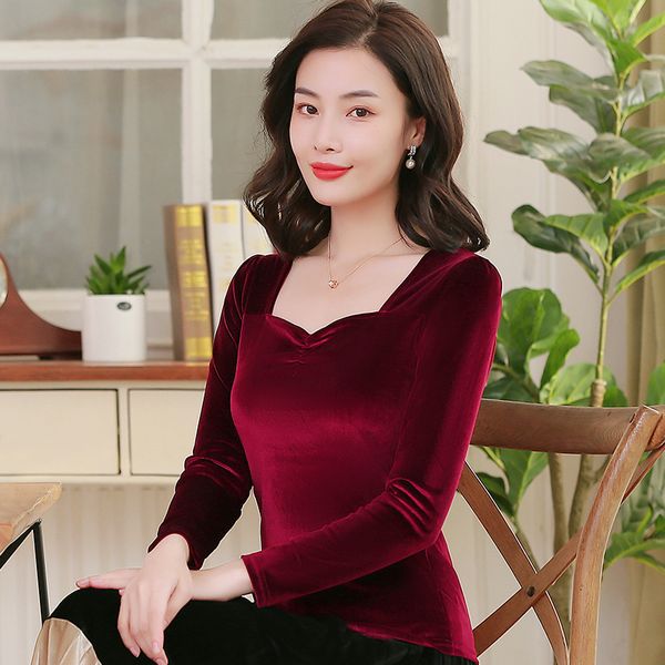kyqiao warm velvet blouse women pullover female autumn winter spain style vintage square collar red green solid shirt, White
kyqiao warm velvet blouse women pullover female autumn winter spain style vintage square collar red green solid shirt, White