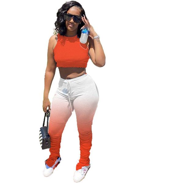 split womens two piece pants summer sleeve tanks and stacked joggers pants fashion women clothing sets, White
split womens two piece pants summer sleeve tanks and stacked joggers pants fashion women clothing sets, White