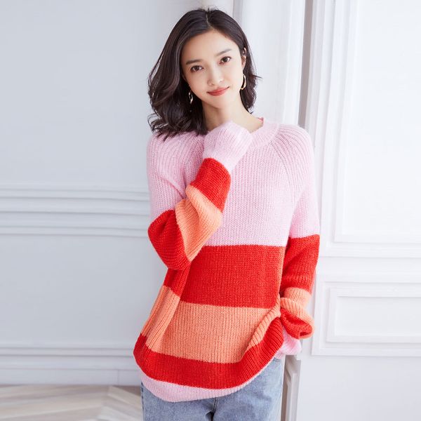ladies patchwork color cashmere soft sweater pullovers spring autumnlady loose wool soft sweater long sleeve high quality, White;black
ladies patchwork color cashmere soft sweater pullovers spring autumnlady loose wool soft sweater long sleeve high quality, White;black