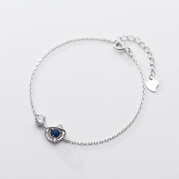 925 sterling silver jewelry personality fashion blue planet ornament bracelet 19cm for women lady girls gift, Golden;silver
925 sterling silver jewelry personality fashion blue planet ornament bracelet 19cm for women lady girls gift, Golden;silver