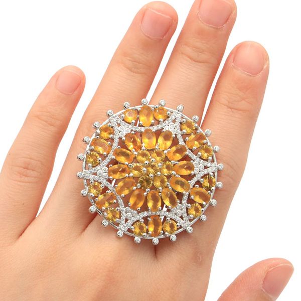 7.75# fantastic golden citrine white cz ladies party. silver ring 42x42mm, Golden;silver
7.75# fantastic golden citrine white cz ladies party. silver ring 42x42mm, Golden;silver
