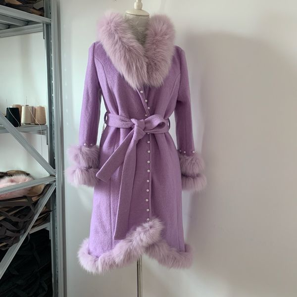 winter fashion women woolen blends coat real fur collar cashmere coat female diamond beading slim outerwear f922, Black
winter fashion women woolen blends coat real fur collar cashmere coat female diamond beading slim outerwear f922, Black