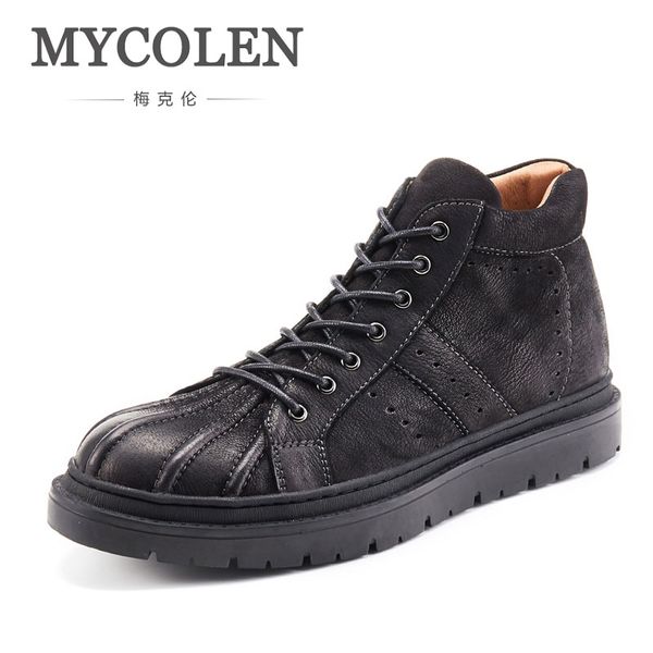 mycolen men genuine leather lace up popular ankle boots tide autumn winter short boots the new listing comfortable men, Black
mycolen men genuine leather lace up popular ankle boots tide autumn winter short boots the new listing comfortable men, Black