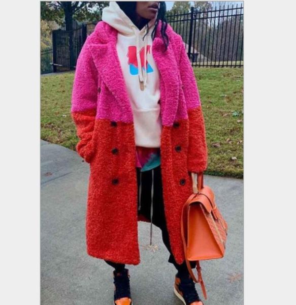 2020 rose red solid wool blends straight long coat winter new streetwear women turn-down collar long sleeve pocket outerwear, Black
2020 rose red solid wool blends straight long coat winter new streetwear women turn-down collar long sleeve pocket outerwear, Black
