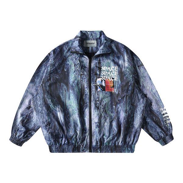 tie dye embroidery baseball jacket men and women harajuku oversize hip hop spring coat streetwear loose casual bomber jacket, Black;brown
tie dye embroidery baseball jacket men and women harajuku oversize hip hop spring coat streetwear loose casual bomber jacket, Black;brown