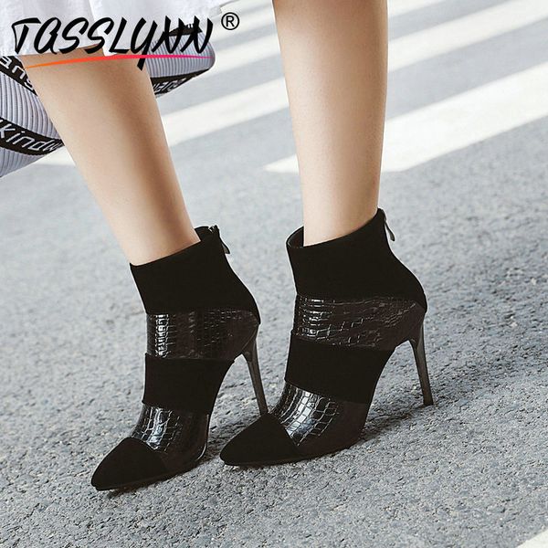 tasslynn 2019 winter boots women boots synthetic women woman shoes thin high heels pointed toe ankle 34-43, Black
tasslynn 2019 winter boots women boots synthetic women woman shoes thin high heels pointed toe ankle 34-43, Black