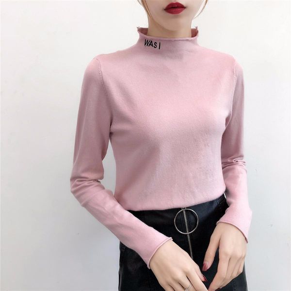 autumn winter women pullovers sweater knitted elasticity casual jumper fashion slim turtleneck female sweaters, White;black
autumn winter women pullovers sweater knitted elasticity casual jumper fashion slim turtleneck female sweaters, White;black