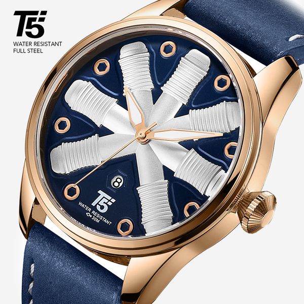 stylish rose gold men t5 quartz waterproof leather strap mens watches relogio masculino wristwatch 2019 watch man, Slivery;brown
stylish rose gold men t5 quartz waterproof leather strap mens watches relogio masculino wristwatch 2019 watch man, Slivery;brown