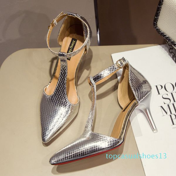 women sandals thin high heels thin heel bright leather gold slive pointed toe buckle party shoes sandalia feminina t13, Black
women sandals thin high heels thin heel bright leather gold slive pointed toe buckle party shoes sandalia feminina t13, Black