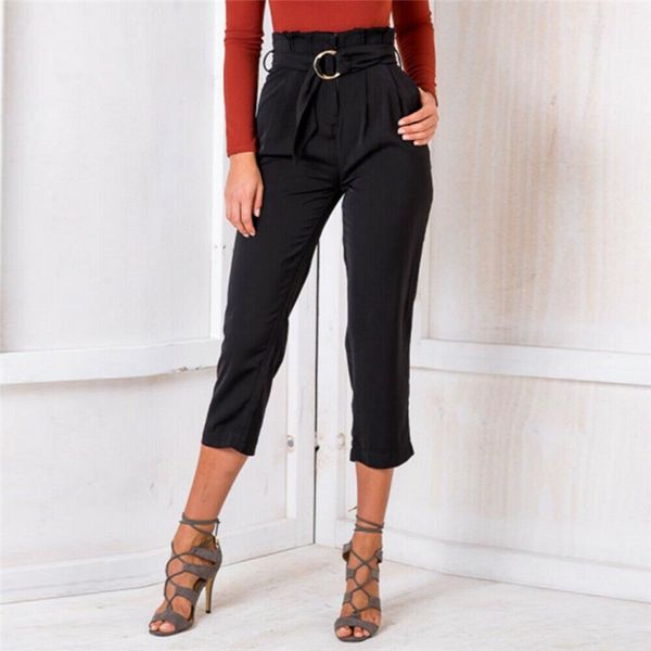 new women's fit folds solid color seven points pencil pants high waist slim stretch belt belt pencil pants sizes s-xl, Black;white
new women's fit folds solid color seven points pencil pants high waist slim stretch belt belt pencil pants sizes s-xl, Black;white