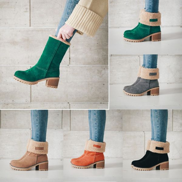 women ankle boots winter fur warm snow boots ladies chunky high heels fashion plus size plush slip on comfortable shoes drop, Black
women ankle boots winter fur warm snow boots ladies chunky high heels fashion plus size plush slip on comfortable shoes drop, Black