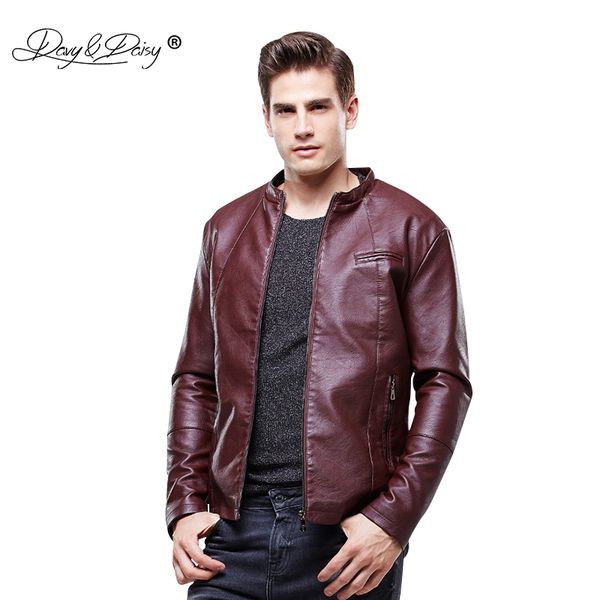 davydaisy 2019 new men jacket stand collar pu leather mans jackets black coffee fleece slim fit fashion brand clothing jk104, Black;brown
davydaisy 2019 new men jacket stand collar pu leather mans jackets black coffee fleece slim fit fashion brand clothing jk104, Black;brown