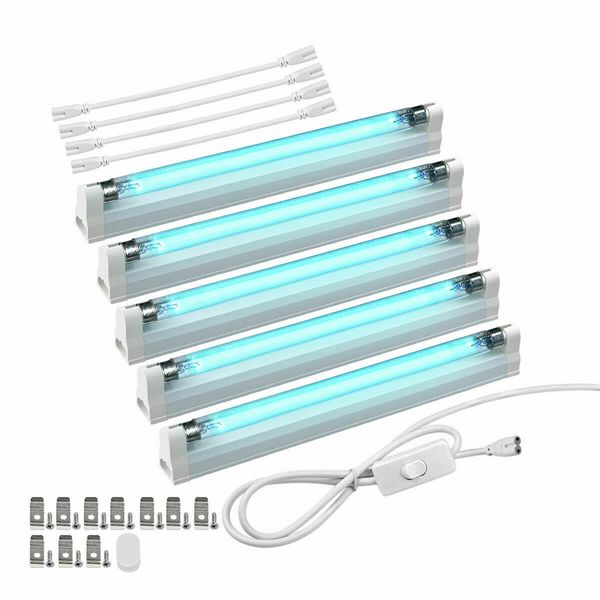 5pcs/pack 8w*5 t5 uvc quartz bactericidal light bulbs germicidal disinfection uv ultraviolet lamp with plug
5pcs/pack 8w*5 t5 uvc quartz bactericidal light bulbs germicidal disinfection uv ultraviolet lamp with plug
