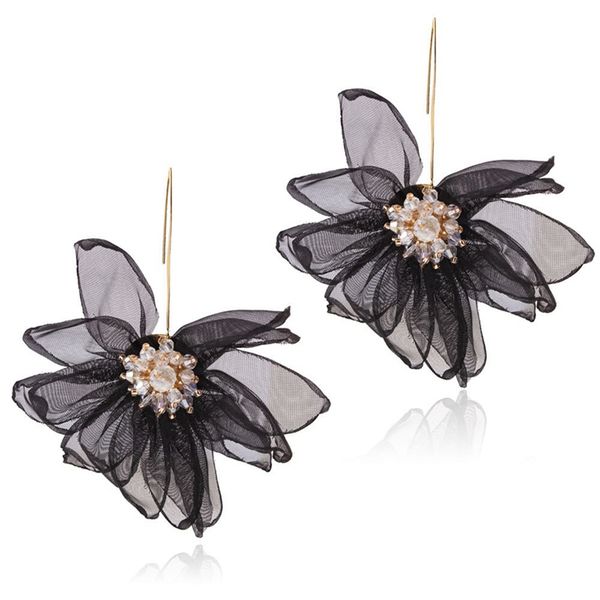 special design cloth large petal flower fresh and creative earrings female korean cute romantic lovely jewelry, Silver
special design cloth large petal flower fresh and creative earrings female korean cute romantic lovely jewelry, Silver