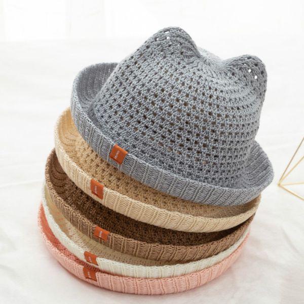 children's cat ears sunshade hat summer boys pots hats kids sun hats flanging baby spring and autumn sun protection hat, Blue;gray
children's cat ears sunshade hat summer boys pots hats kids sun hats flanging baby spring and autumn sun protection hat, Blue;gray