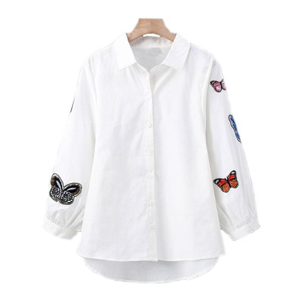 plus size 5xl lady blusas embroidery blouses long sleeve womens shirts and blouses blouse office lady shirt blouse, White
plus size 5xl lady blusas embroidery blouses long sleeve womens shirts and blouses blouse office lady shirt blouse, White