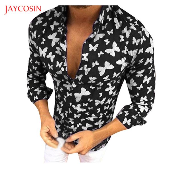 joycosin 2019 winter new men shirt casual fashion male clothes butterfly print long sleeve men v-neck slim dress shirts, White;black
joycosin 2019 winter new men shirt casual fashion male clothes butterfly print long sleeve men v-neck slim dress shirts, White;black