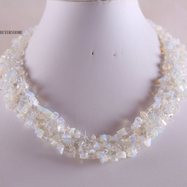 jewelry natural stone 4x8mm light blue opal chip beads nylon line weave necklace 18" 1pcs re050, Silver
jewelry natural stone 4x8mm light blue opal chip beads nylon line weave necklace 18" 1pcs re050, Silver