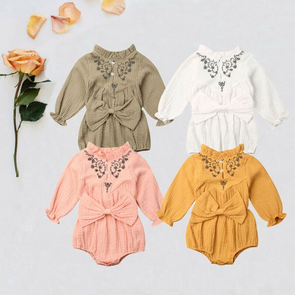 cute newborn infant baby girls long sleeve rompers bowknot jumpsuit playsuit autumn spring baby girls costumes clothes sunsuits, Blue
cute newborn infant baby girls long sleeve rompers bowknot jumpsuit playsuit autumn spring baby girls costumes clothes sunsuits, Blue
