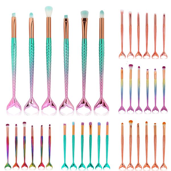 professional mermaid eyeshadow makeup brushes tool sets 6pcs rainbow eye shadow synthetic hair make up cosmetic brush kits beauty product
professional mermaid eyeshadow makeup brushes tool sets 6pcs rainbow eye shadow synthetic hair make up cosmetic brush kits beauty product
