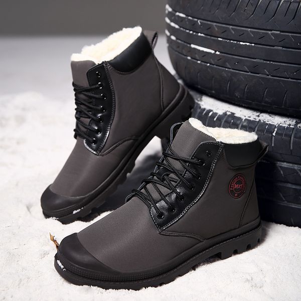 2019 men's winter boots snow boots waterproof ankle for boys lace up short plush warm shoes comfortable, Black
2019 men's winter boots snow boots waterproof ankle for boys lace up short plush warm shoes comfortable, Black