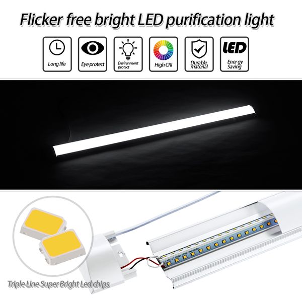 90CM LED strip light three anti-purification lamp integrated bracket lamp office fluorescent lamp dust-proof bar lamps ceiling lamps
90CM LED strip light three anti-purification lamp integrated bracket lamp office fluorescent lamp dust-proof bar lamps ceiling lamps
