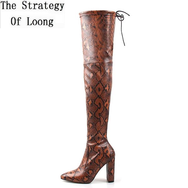 2019 new fashion spring autumn winter over the knee women boots snake print pointed toe super high heels lady shoes 20190718, Black
2019 new fashion spring autumn winter over the knee women boots snake print pointed toe super high heels lady shoes 20190718, Black
